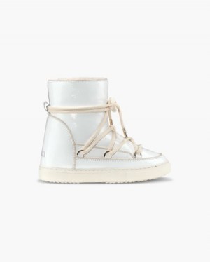 Sapatos Couro INUIKII Full Couro Naplack Wedge Off-White Portugal | 745186FXV