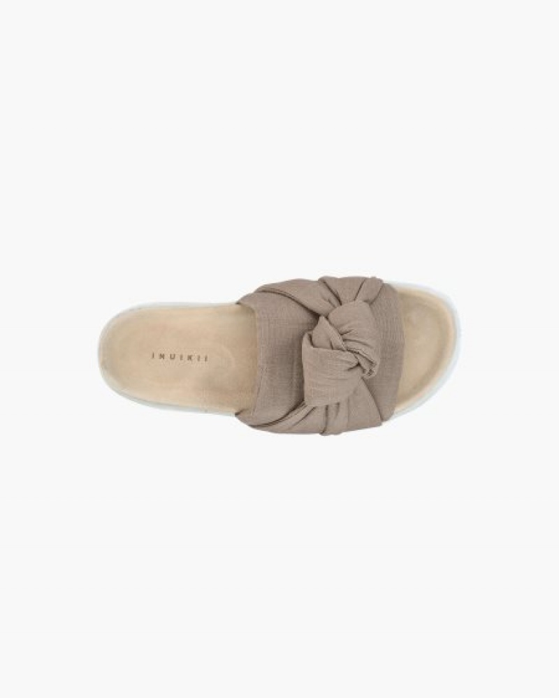 Chinelos INUIKII Knot 23 Taupe Portugal | 453170BPV