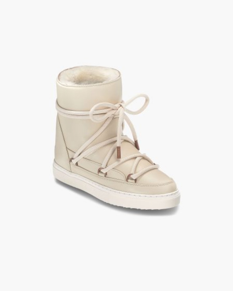 Sapatilhas INUIKII Nappa Wedge Creme Portugal | 620317NFC