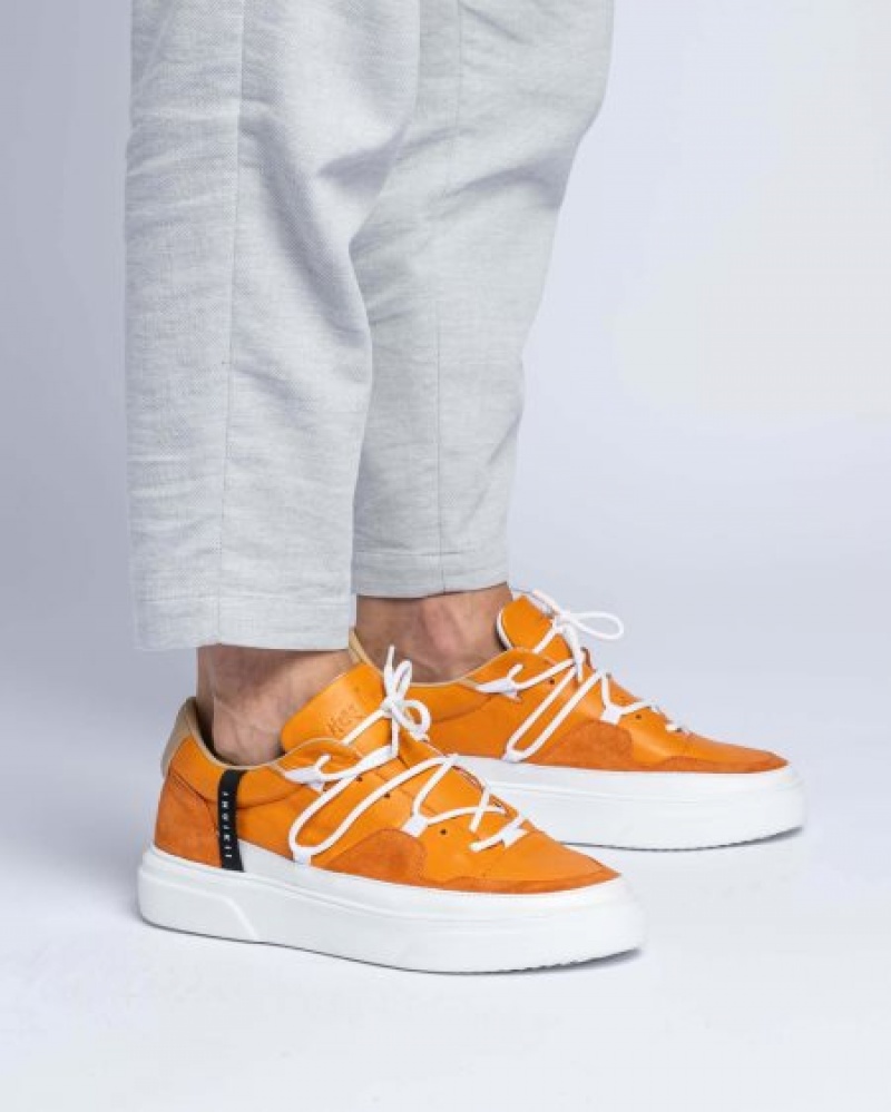 Sapatos Couro INUIKII Hugo Sauvage Laranja Portugal | 836294SUQ