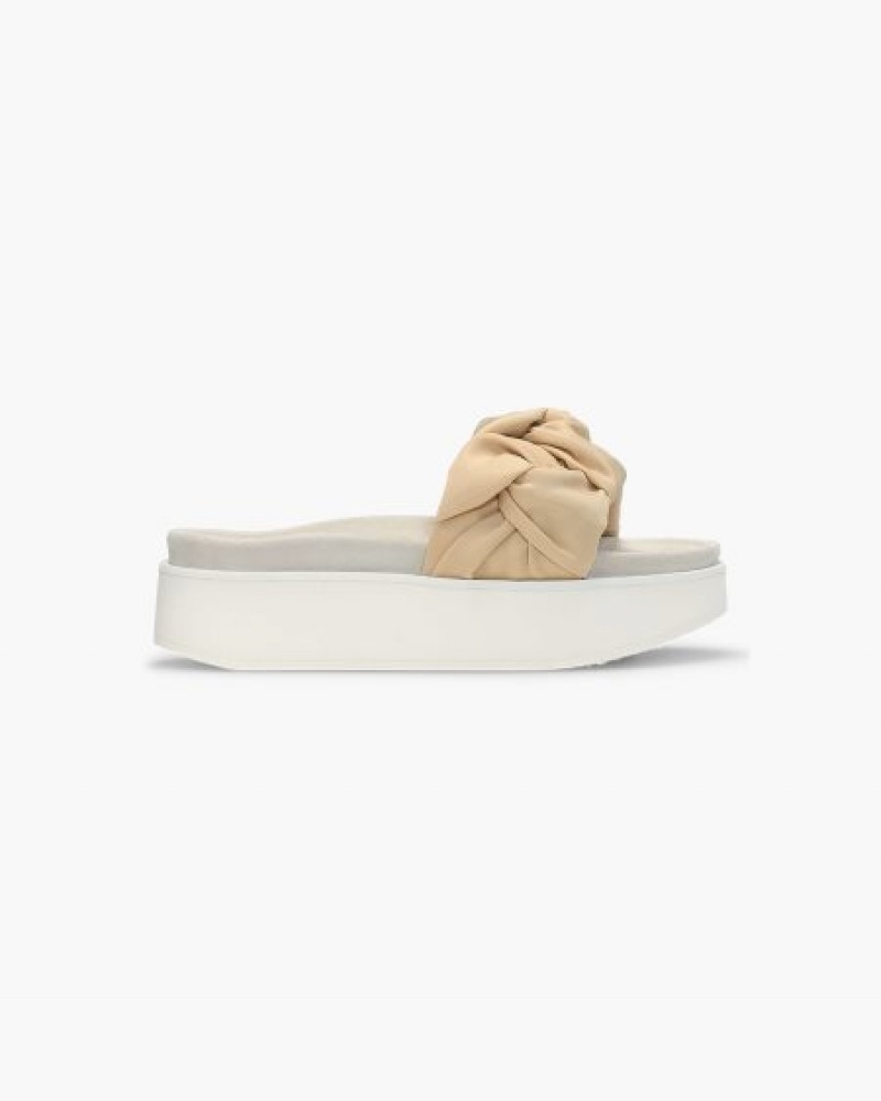 Sapatos INUIKII Fjord Flower Plataforma Creme Portugal | 719024PIW