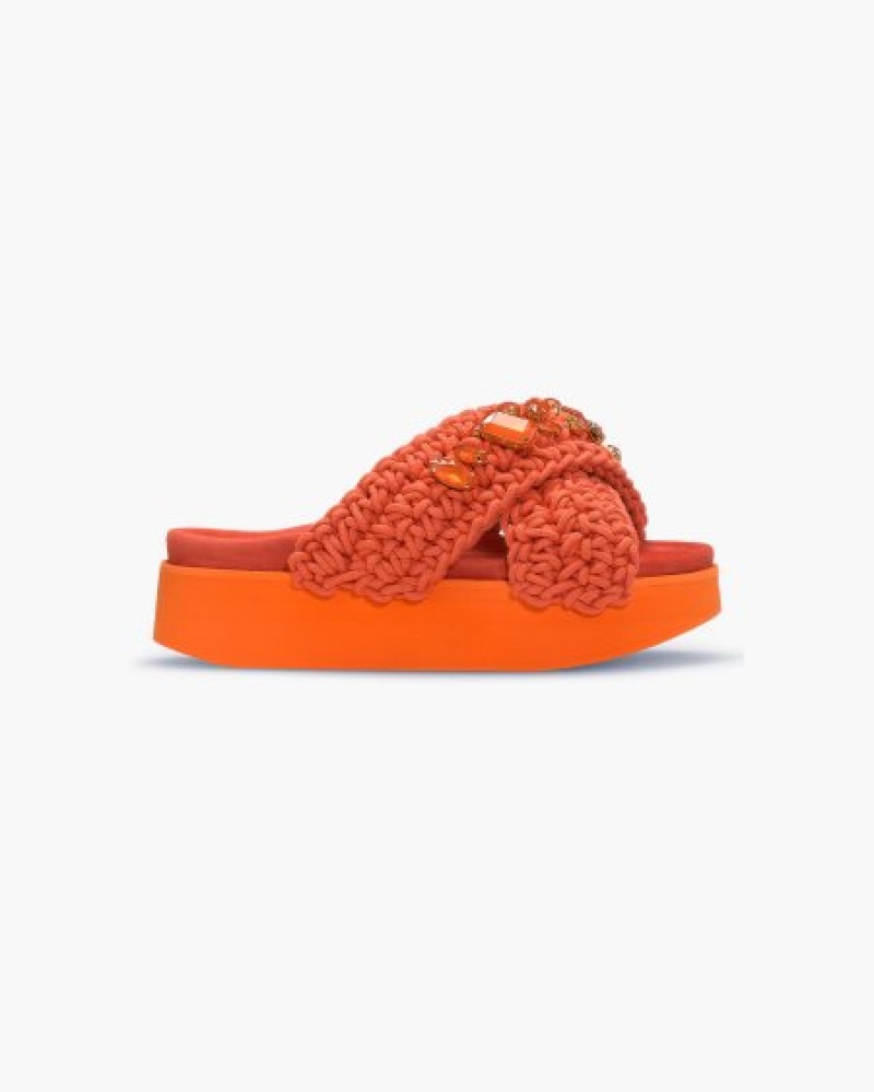 Sapatos INUIKII Woven Stones Plataforma Laranja Portugal | 968527OTX