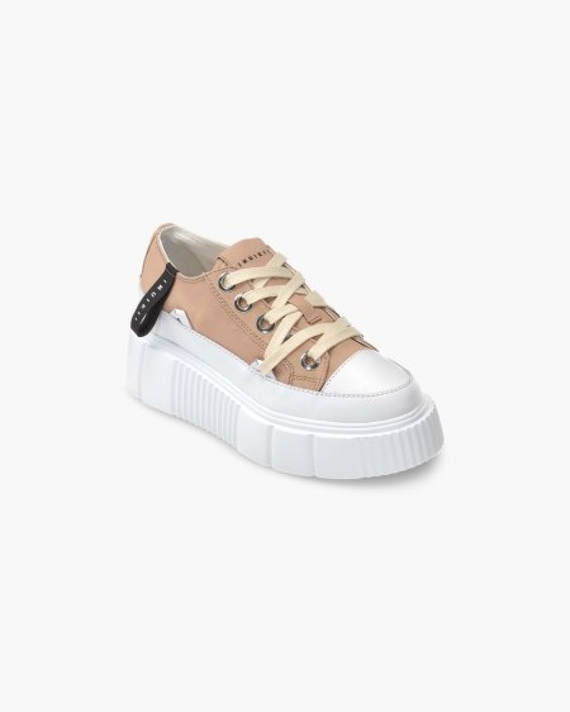 Sapatos Lona INUIKII Matilda Lona Low 23 Sand Portugal | 756830YEP