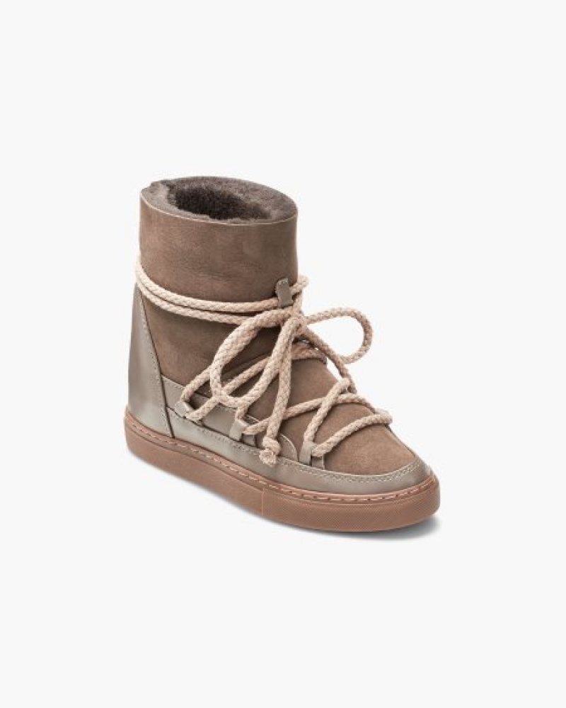 Tênis De Inverno INUIKII Classicos Wedge Taupe Portugal | 627153IWU