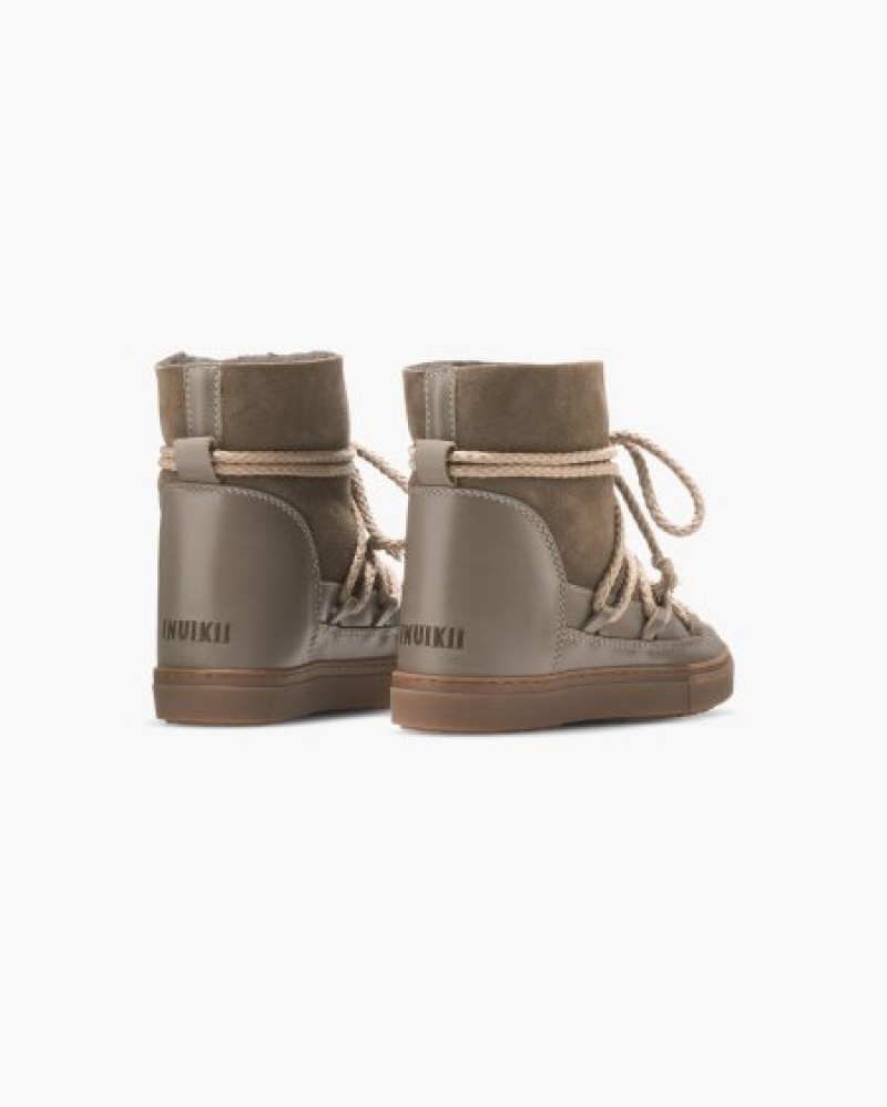 Tênis De Inverno INUIKII Classicos Wedge Taupe Portugal | 627153IWU