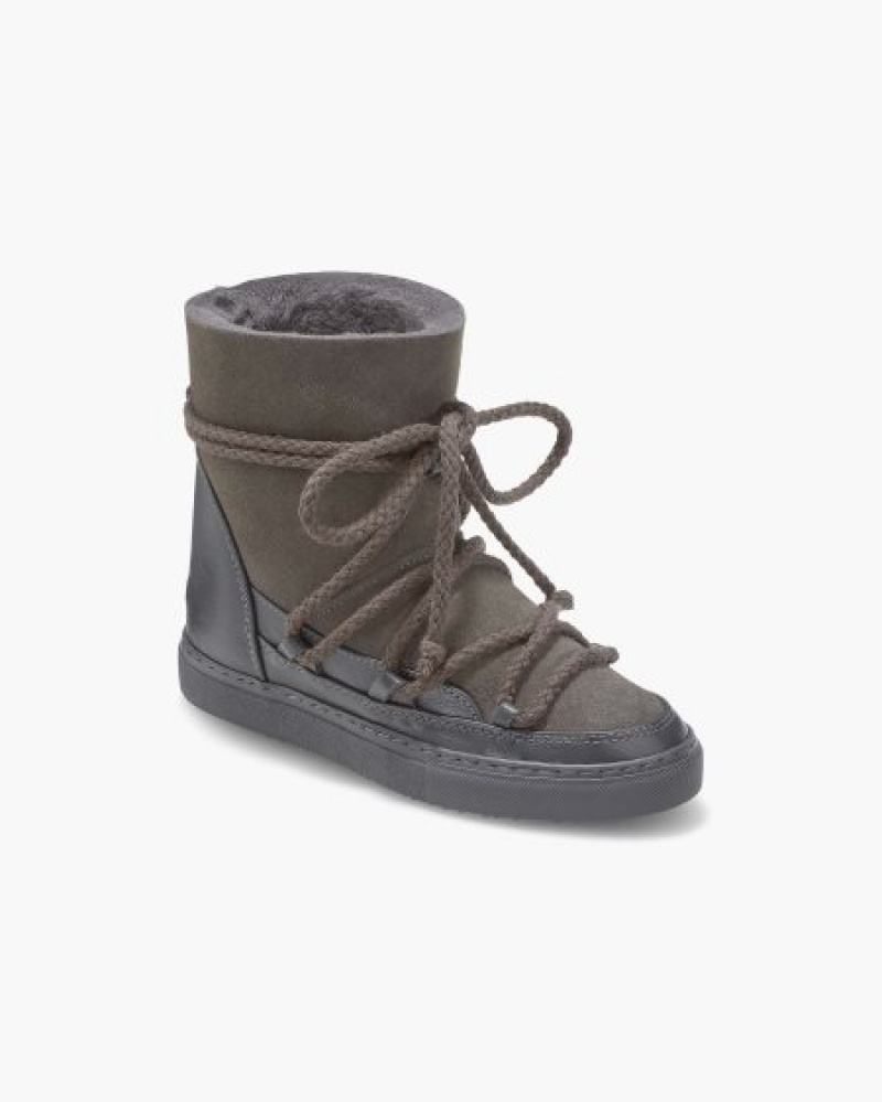 Tênis De Inverno INUIKII Classicos Wedge Cinzentas Escuro Portugal | 729413SLN